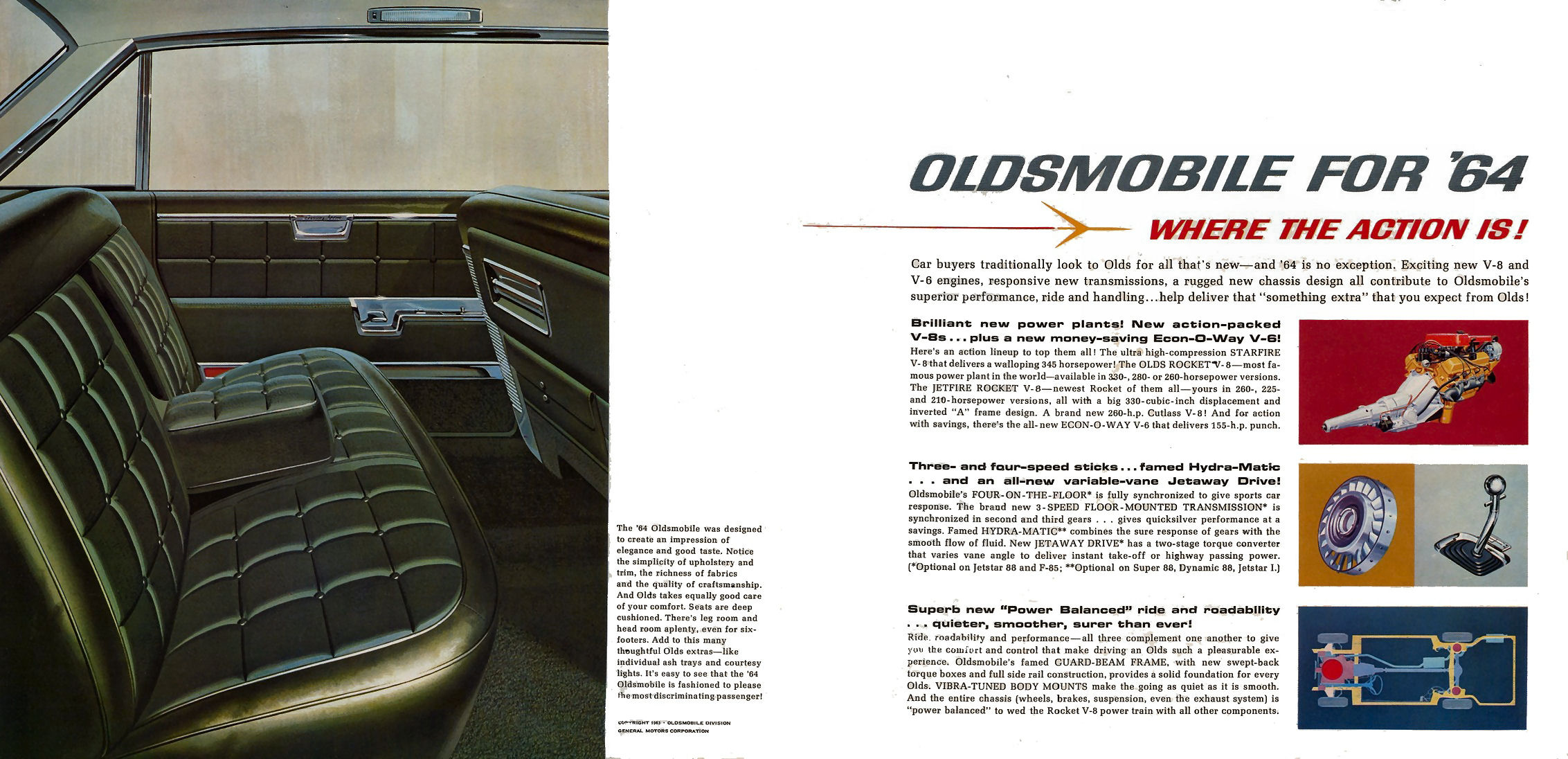 1964 Oldsmobile Motor Cars Foldout Page 3